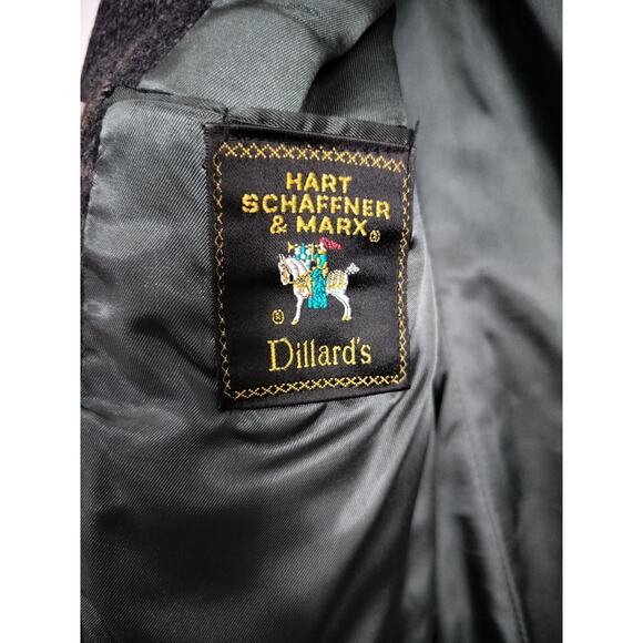 M545)Hart Schaffner Marx Two Button Brown Plaid Camel Hair Blazer 42R - Picture 9 of 10